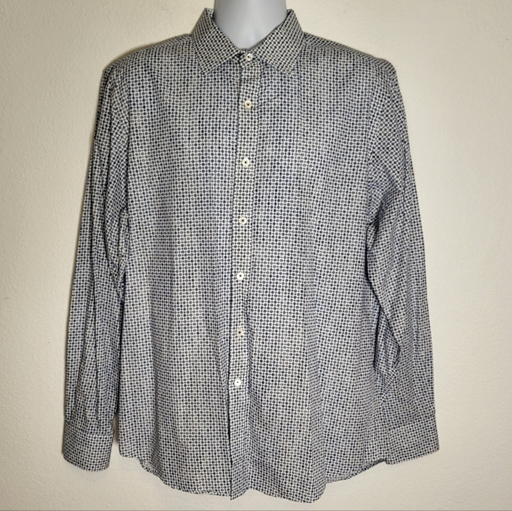 Bugatchi Cotton Button Down Shirt size Large